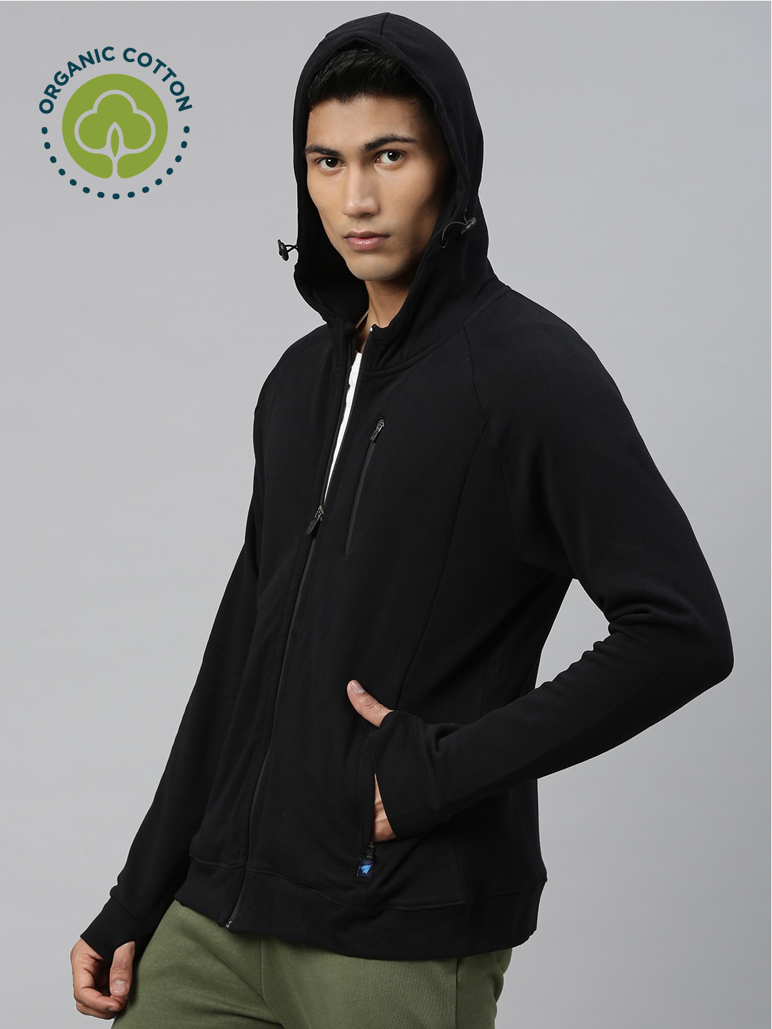 Rimo Black Organic Cotton Sweatshirt | Men